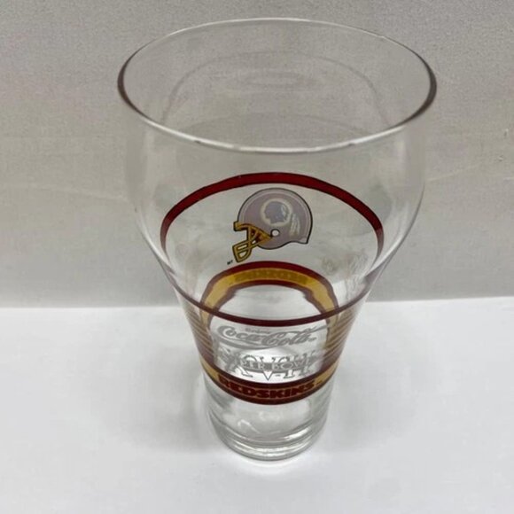 Vintage Washington Redskins NFL Superbowl XXVI 26 Coca Cola Glass Cup - Picture 9 of 15